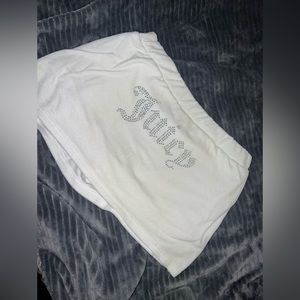 Juicy white Velour Skirt